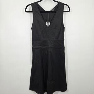 RAG & BONE Astrid Open Back A-Line Mini Dress 8 Black Cut Out Sleeveless Pointe